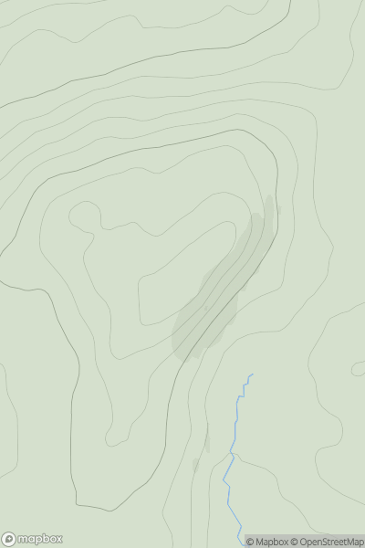 Thumbnail image for Meall Reamhar [Loch Ericht to Glen Tromie & Glen Garry] showing contour plot for surrounding peak